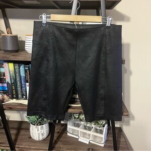 Free People Heatwave Faux Suede Biker Short Size L